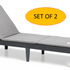 Jaipur Garden Sunlounger with Cushion – Set of 2 - 2 Year Warranty - ON SALE $120 OFF